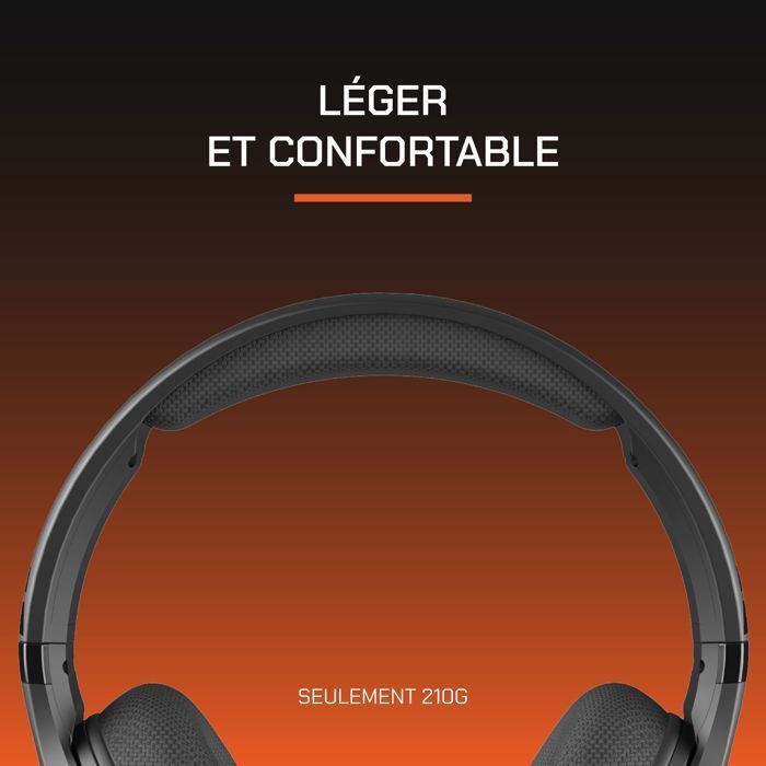 Wired gaming headset - NOVA GAMING - Borealis - Detachable microphone - RGB LED - Black