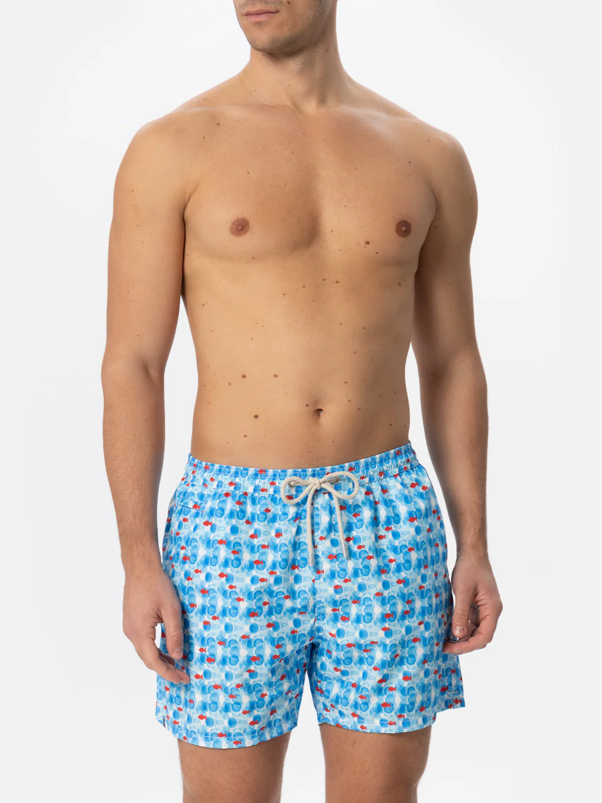 Herenzwempak met zeeprint