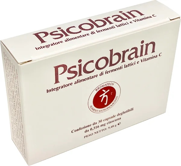 BROMATECH Bromatech Psicobrain 30 cápsulas Fermentos lácticos e vitamina C para o sistema nervoso