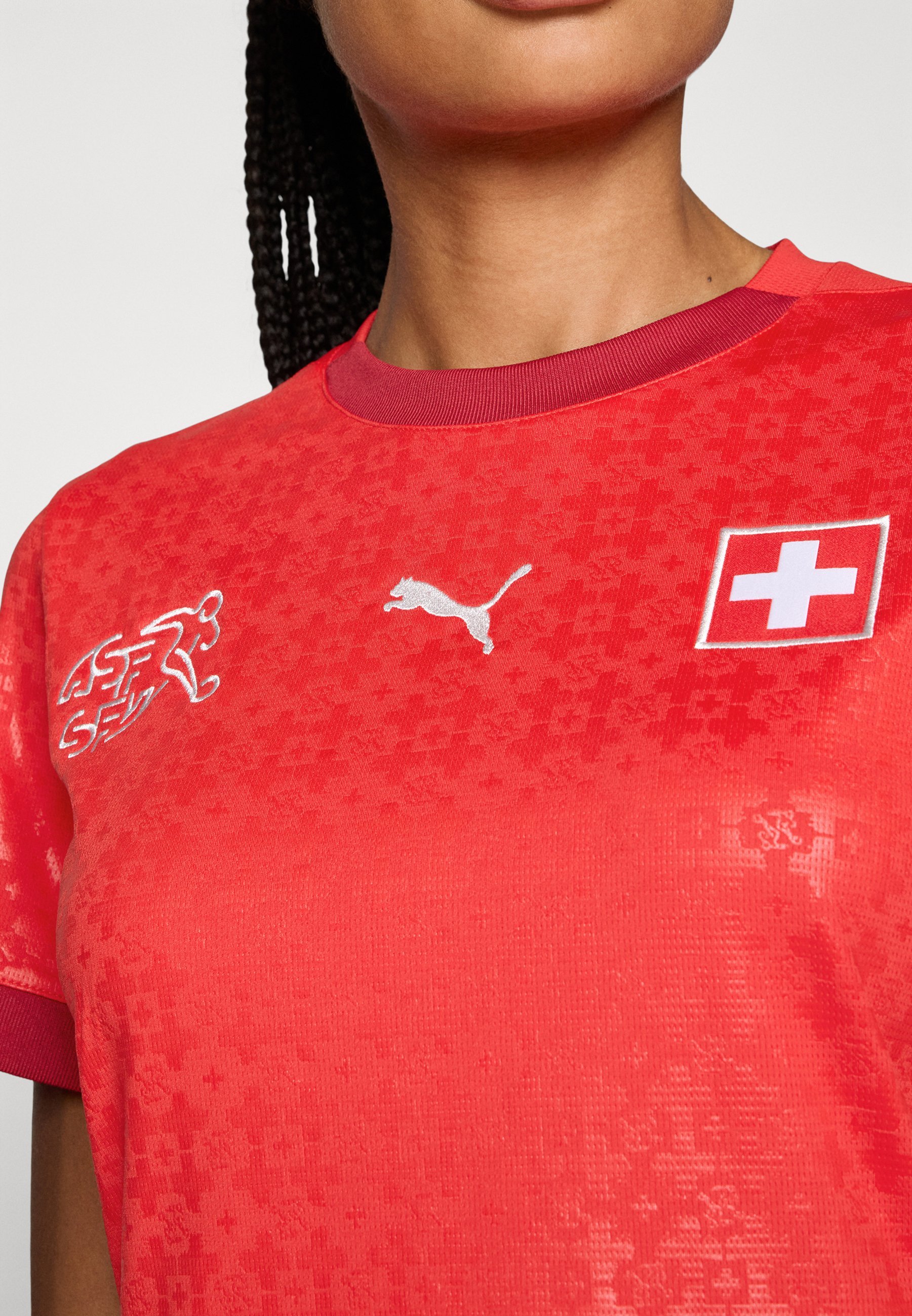 Puma SWITZERLAND SFV HOME JERSEY REPLICA W - Nationale teamkleding - rood/donkerrood