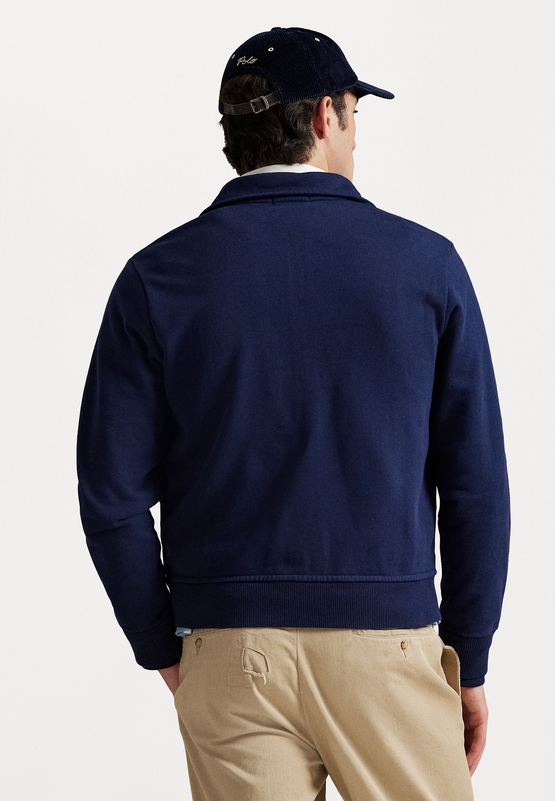 Veste Polo Ralph Lauren à fermeture éclair et broderie au dos - Bleu marine croisière