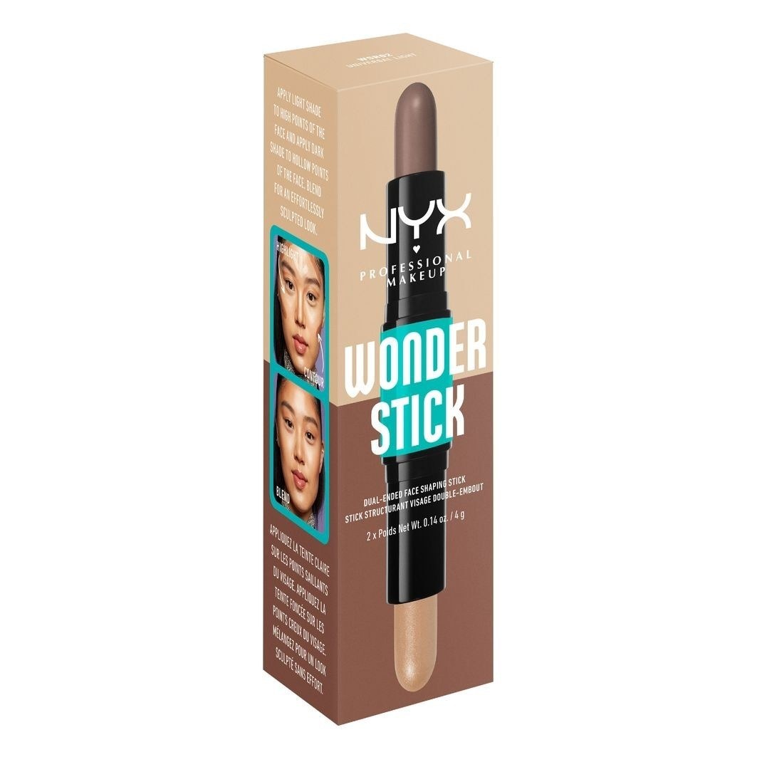 NYX Professional Makeup Contour Stick Wonder Stick Dual Face Lift kontūravimo pieštukas, 8 g