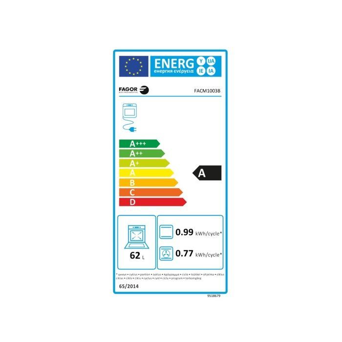 Fogão misto Fagor de 62 litros com 4 queimadores, branco - FACM1003B