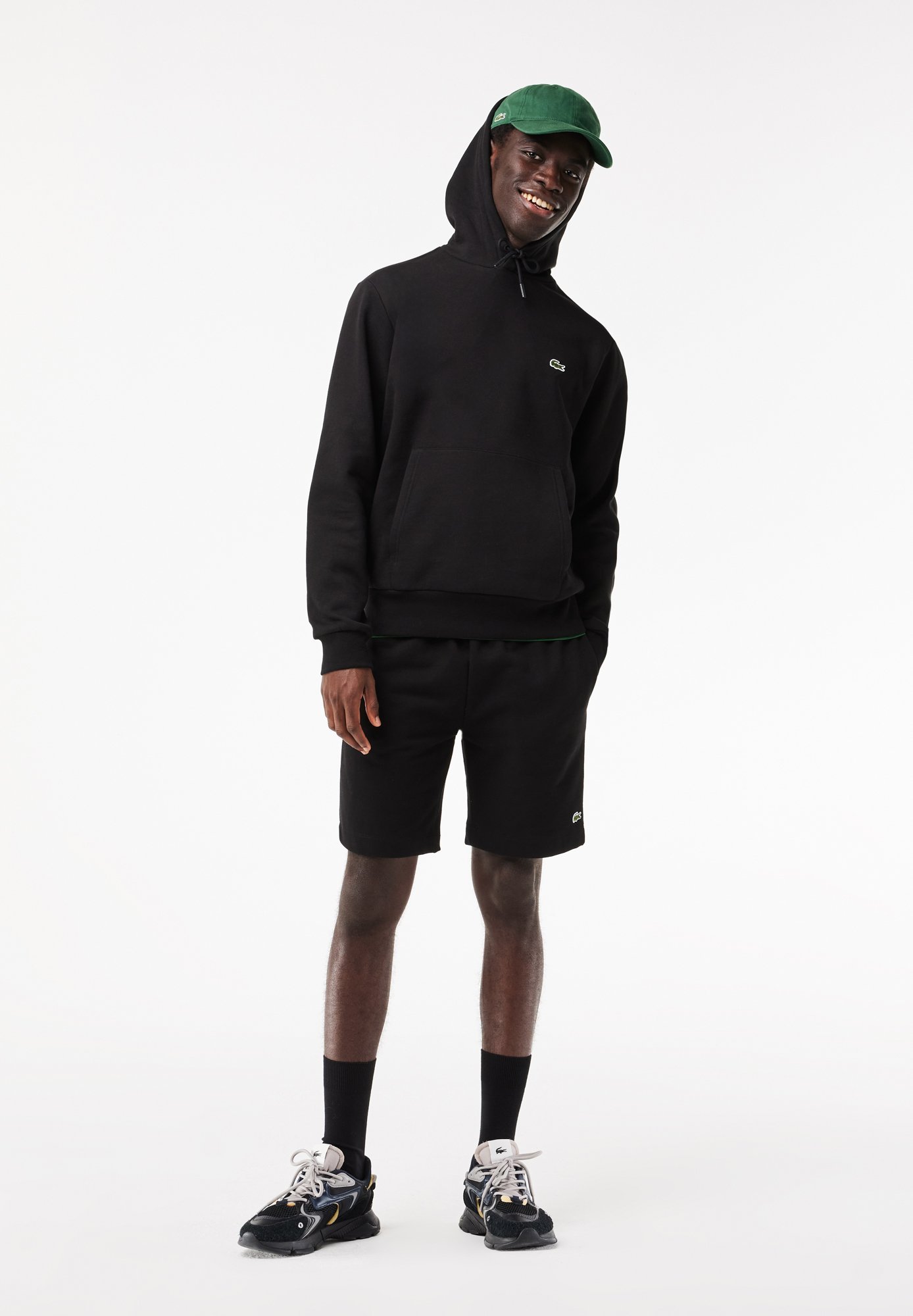Sweat à capuche Lacoste - noir