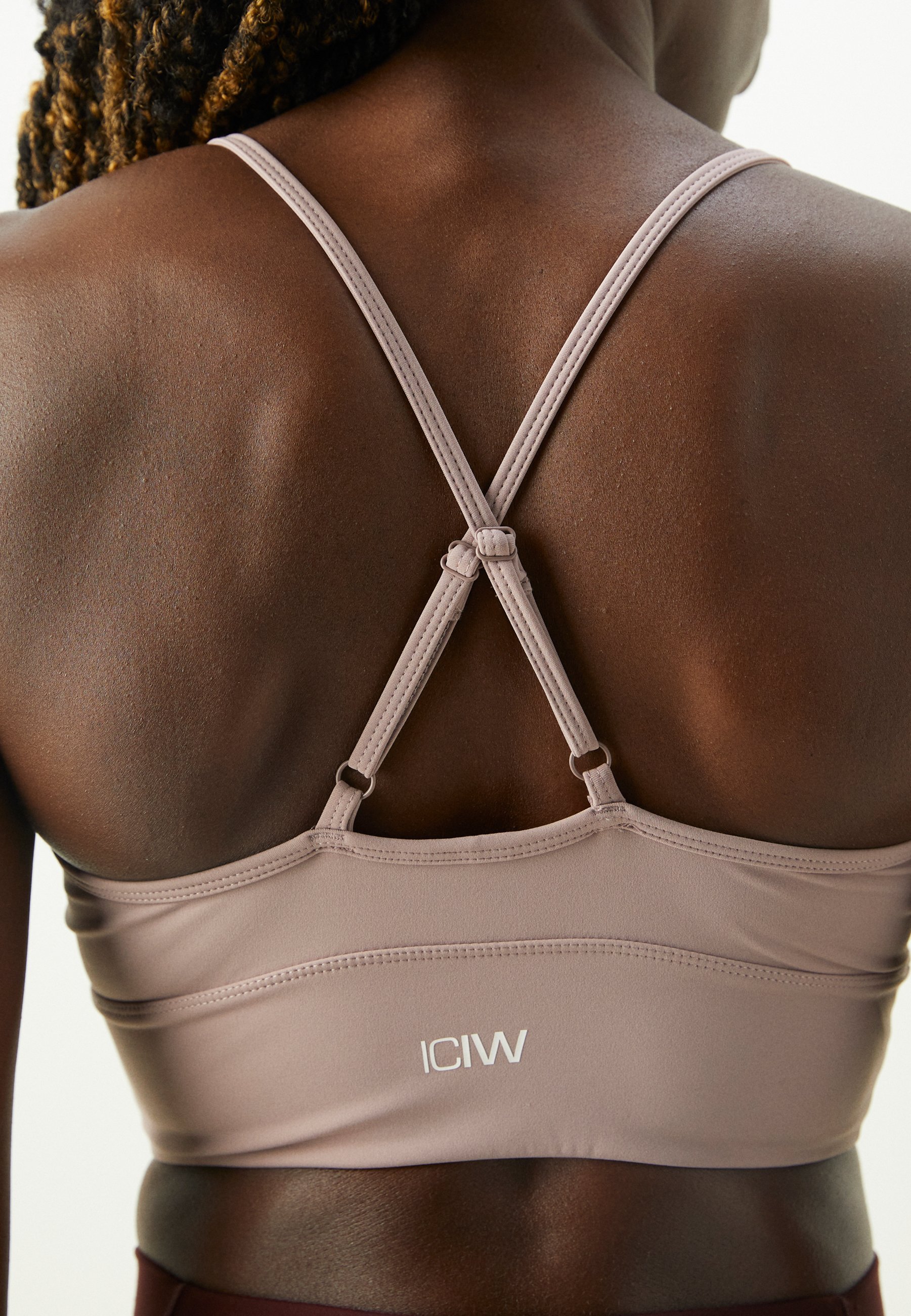Soutien-gorge de sport à bretelles réglables ICANIWILL NIMBLE - Maintien léger - mauve poudré