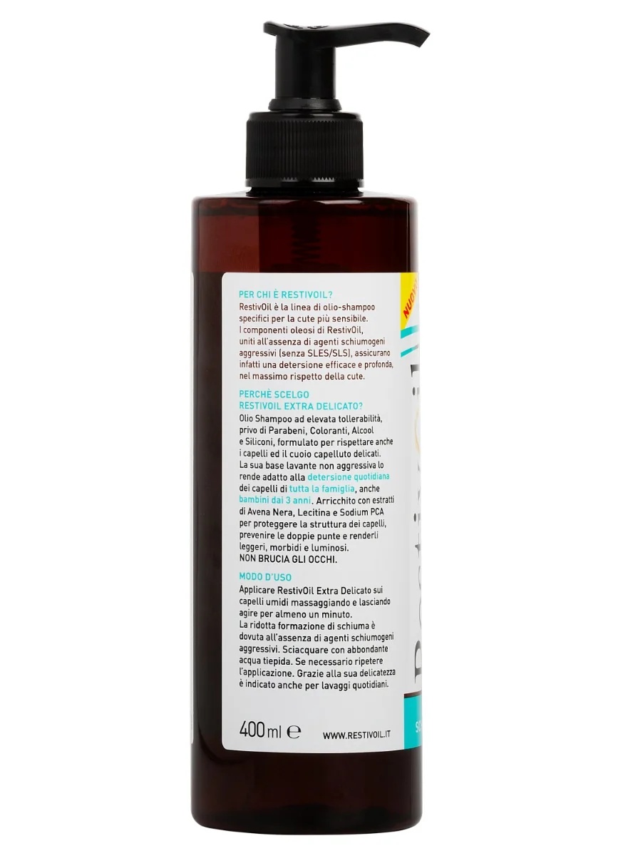 RESTIVOIL Shampoing RestivOil Extra Délicat 400 ml pour lavages fréquents