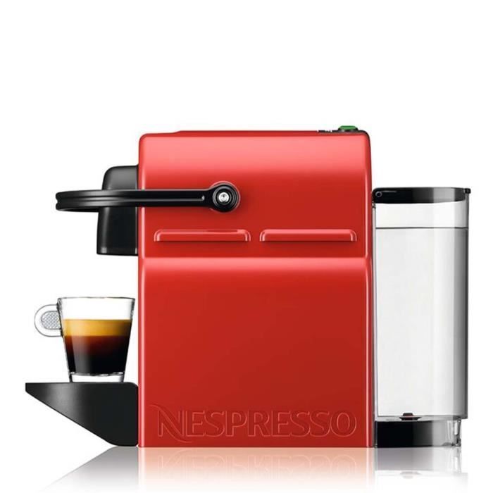 KRUPS Nespresso Inissia Machine à café NESPRESSO à capsules Espresso, Pression 19 bars, Arrêt auto, Rouge, YY1531FD