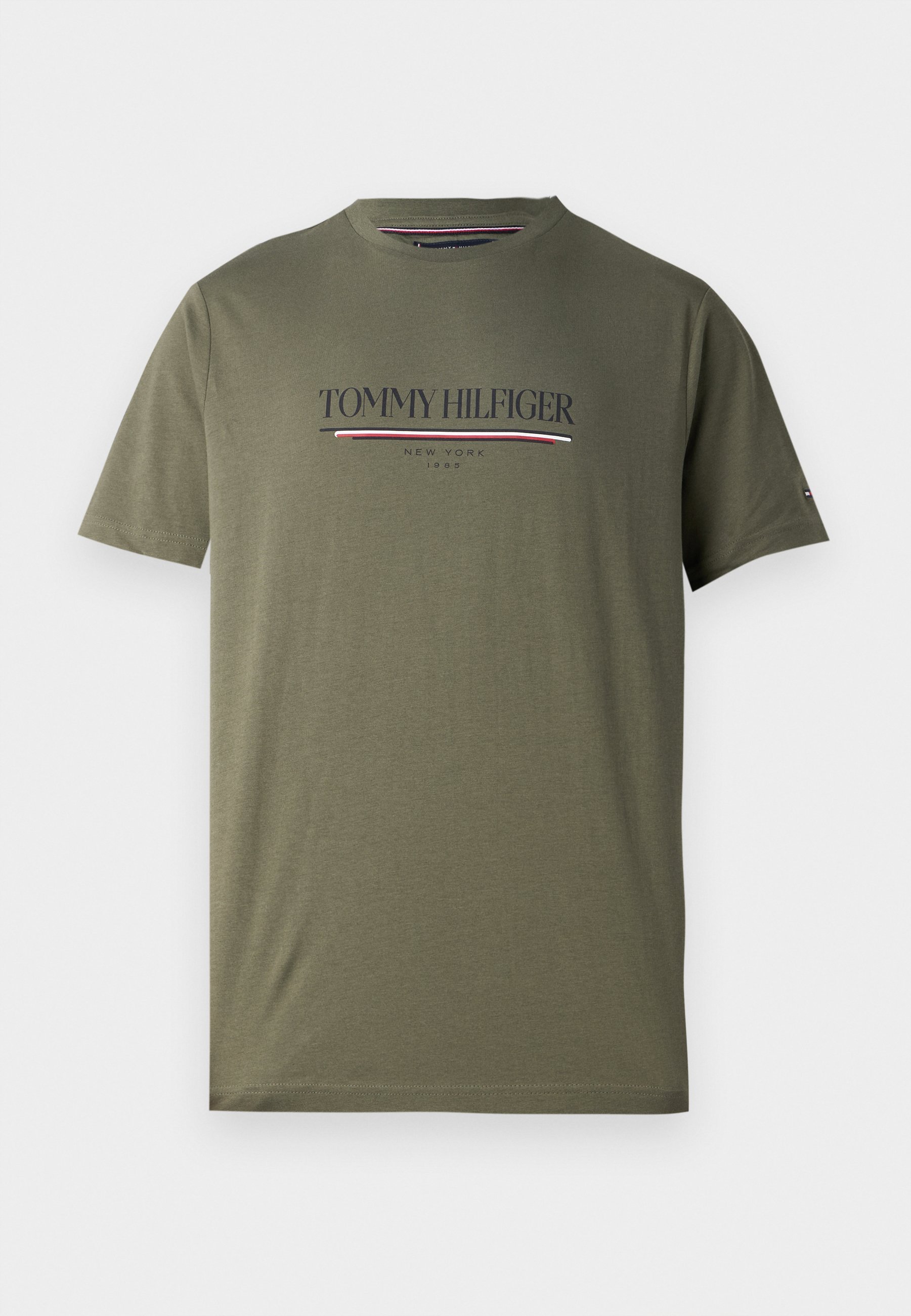 Tommy Hilfiger BRAND LOVE TEE - Koszulka z nadrukiem - kolor zielony