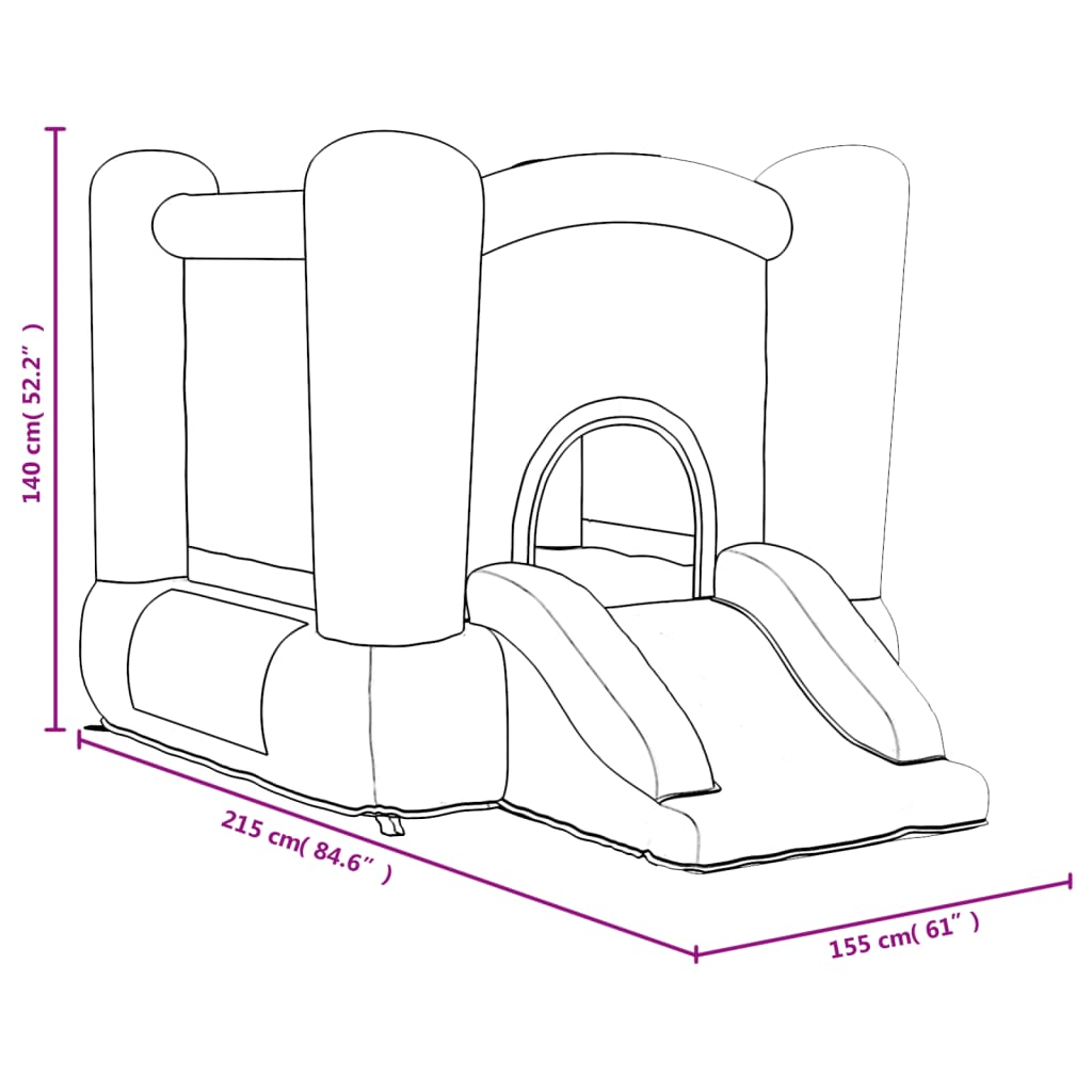 Castillo Hinchable Happy Hop 155 x 215 x 140 cm