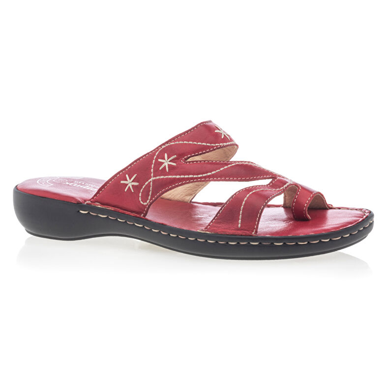 Női piros flip-flop papucsok / tanga szandálok