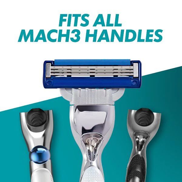 Náhradné žiletky do holiaceho strojčeka Gillette Mach3 Turbo pre mužov, 4 kusy | Pánske | Superdrug
