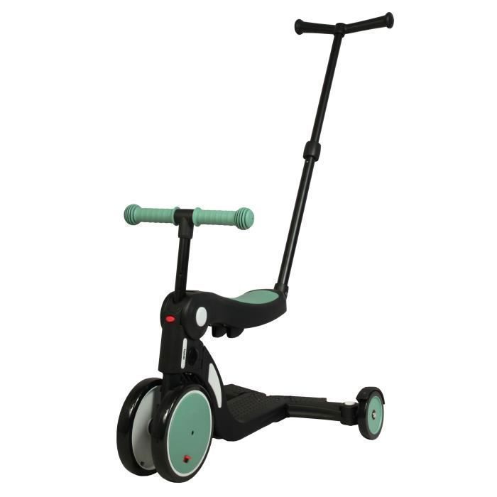 Looping SCOOTIZZ Draisienne Evolutive 5 en 1, Tricycle, Trottinette | Vert Amande