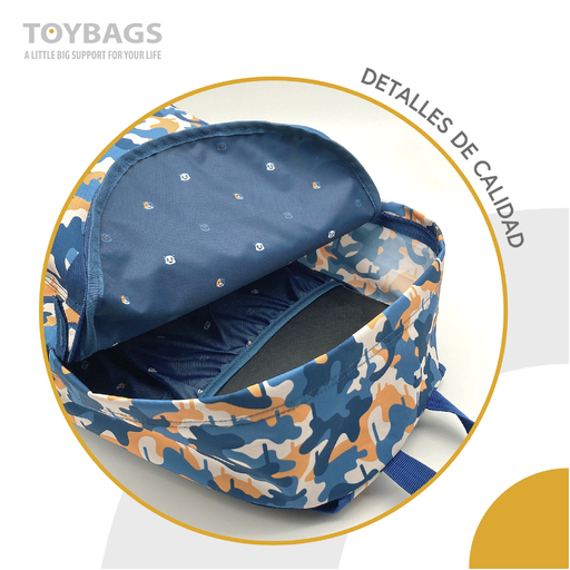 Mochila Escolar Fortnite Blue Camo Americana