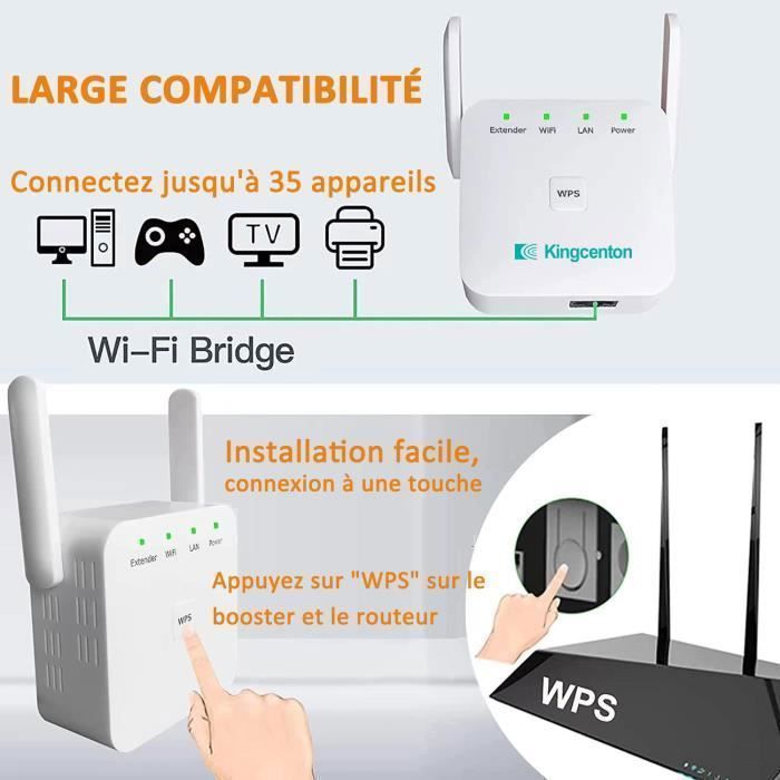 Ripetitore WiFi KINGCENTON C611 - 300 Mbps - 2 antenne - Porta Ethernet