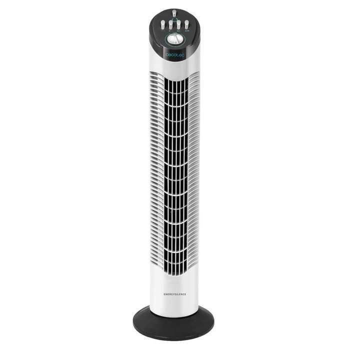 Ventilador de torre Cecotec EnergySilence 790 Skyline con temporizador, 50 W, 76 cm de altura, control mecánico, oscilante.