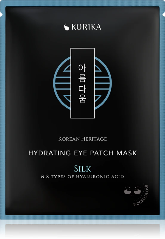 Hydratačná maska na oči KORIKA Korean Heritage Silk & 8 typov kyseliny hyalurónovej