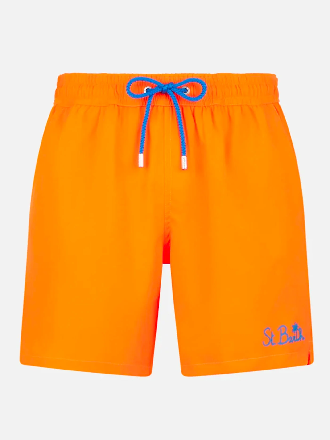 Comfortabele herenzwembroek in fluorescerend oranje