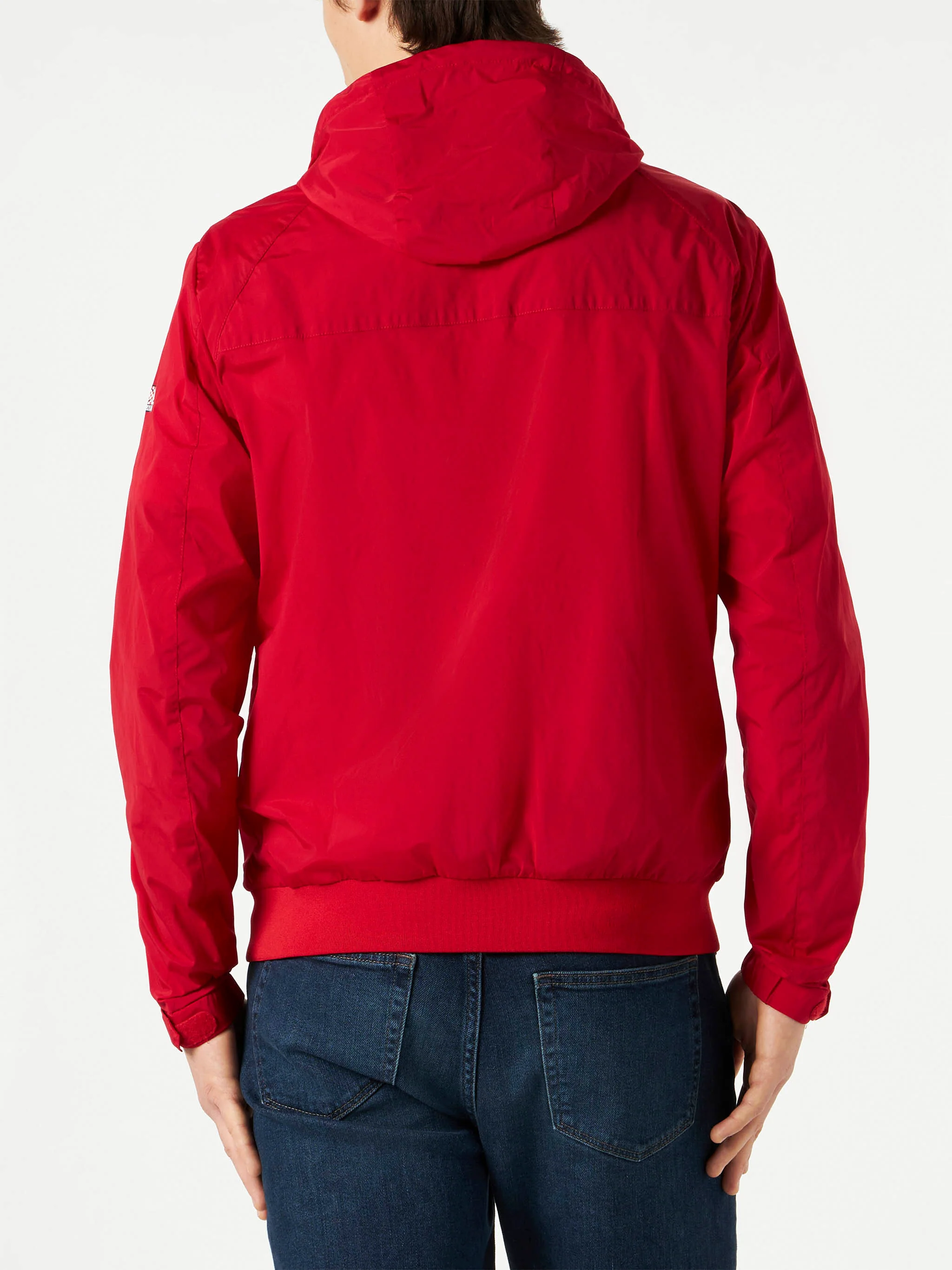 Mittelschwere Windjacke mit rotem Reißverschluss