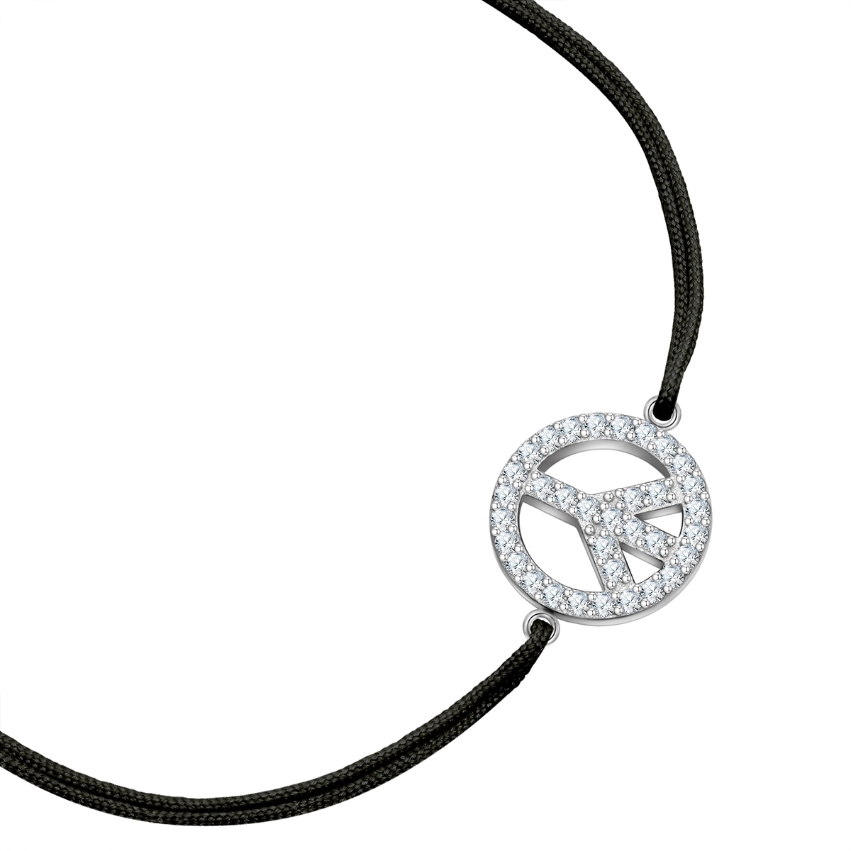 Glanzstücke München Armband „Frieden“ aus Sterlingsilber – 15,0–22,0 cm, flexibel verstellbar