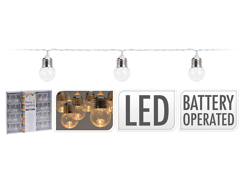 Lampki ogrodowe LED 30-punktowe 4,8 m transparentne