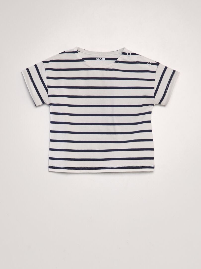 Korte pyjamaset - t-shirt + short - 2-delig - WIT