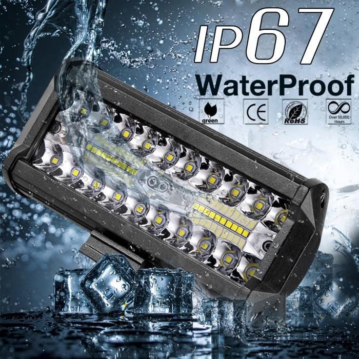 2 unidades de luces de trabajo LED cuadradas de 800 W, DC 9V-30V, para quads, camiones, barcos, tractores y vehículos todoterreno, resistentes al agua.