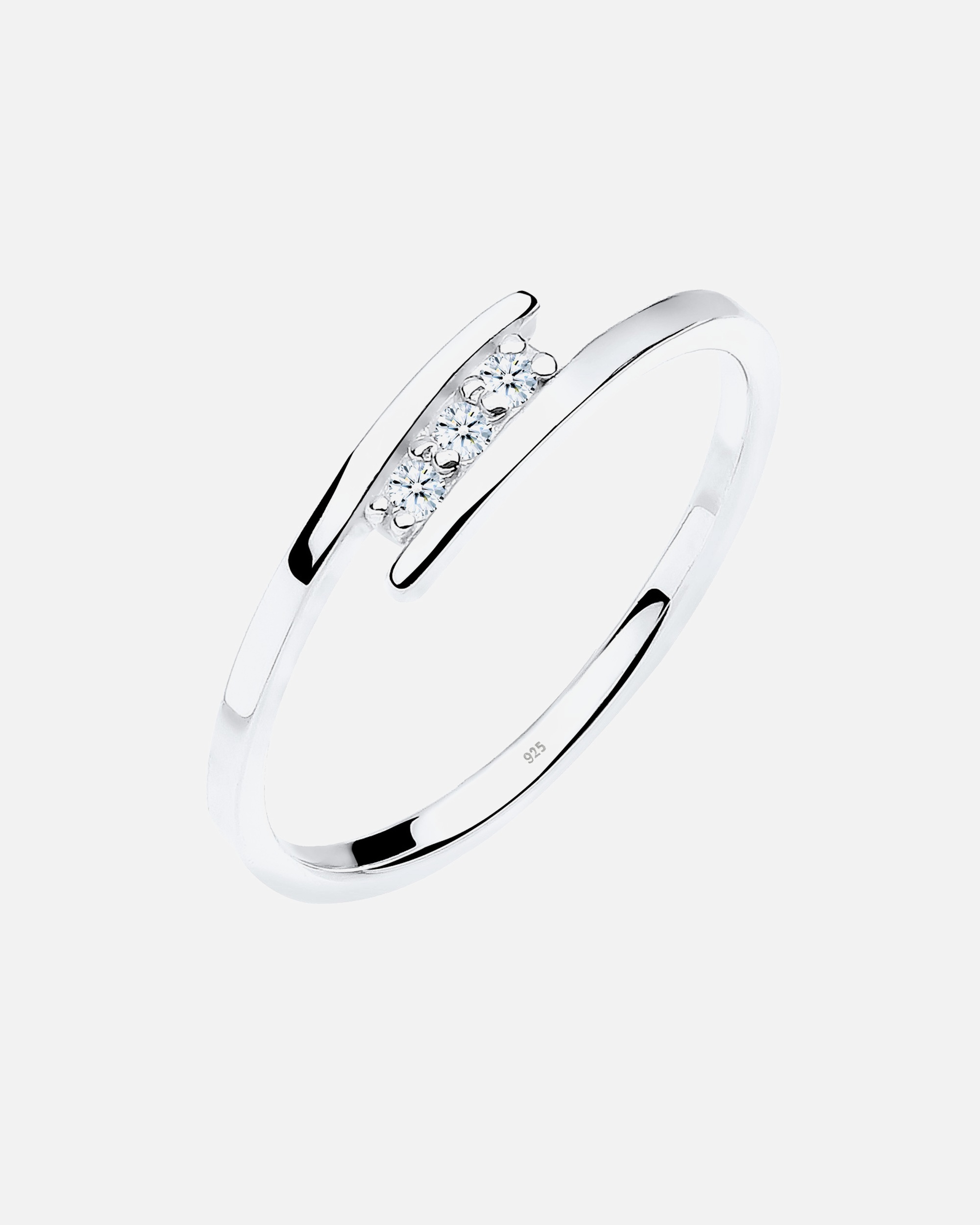 Elli DIAMONDS Femme Elégant Classique avec Diamant (0,04 ct.) en Argent Sterling 925