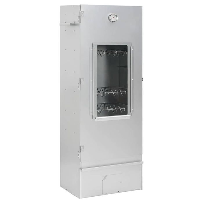 Fumoir à viande extérieur - vidaXL - Acier galvanisé - 44,5x29x110 cm - Thermomètre intégré - Vitre pour surveillance