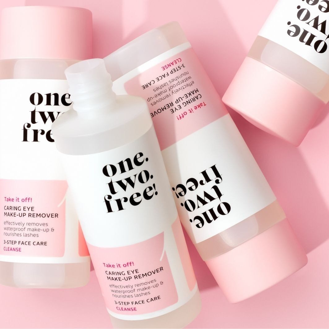 one.two.free! Sredstvo za skidanje šminke Njegujuće sredstvo za skidanje šminke s očiju – 125 ml