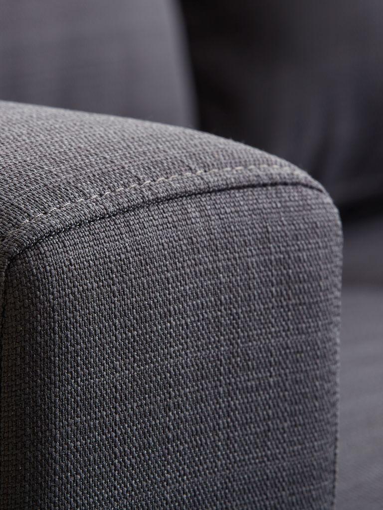 EGENSE Sofa s ležaljkom EGENSE tamno siva tkanina