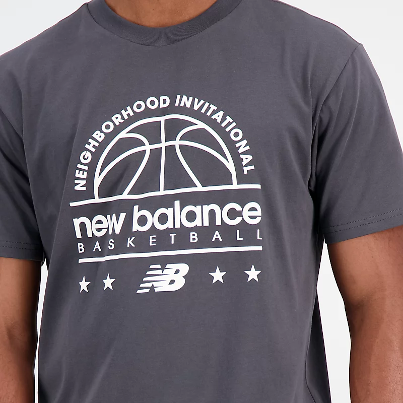 T-shirt à manches courtes en coton pour homme Hoops - BLACKTOP