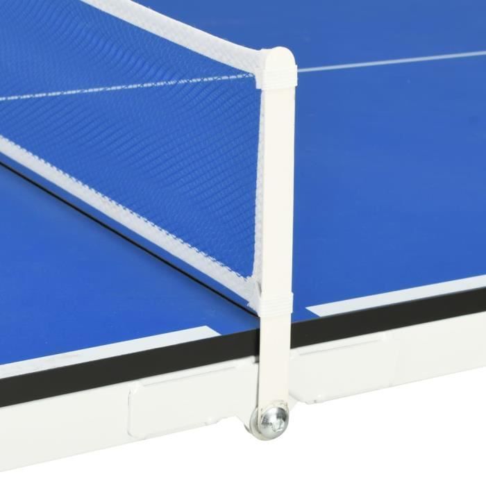 Folding ping pong table tennis table with net - KEENSO - 152x76x66 cm Blue Dbaiyi-Ddis