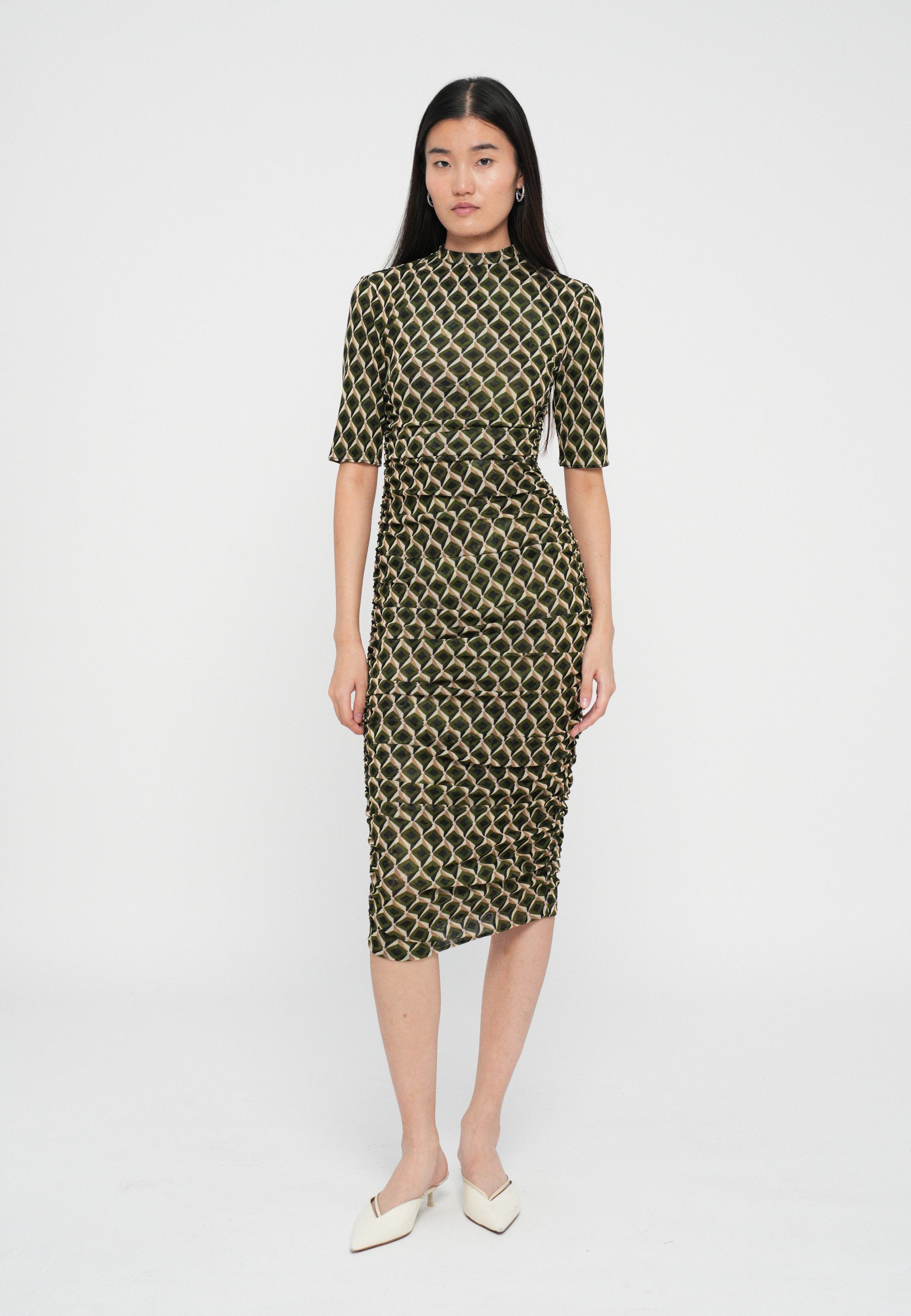 Diane von Furstenberg LENA DRESS - Obleka iz džersija - olivna
