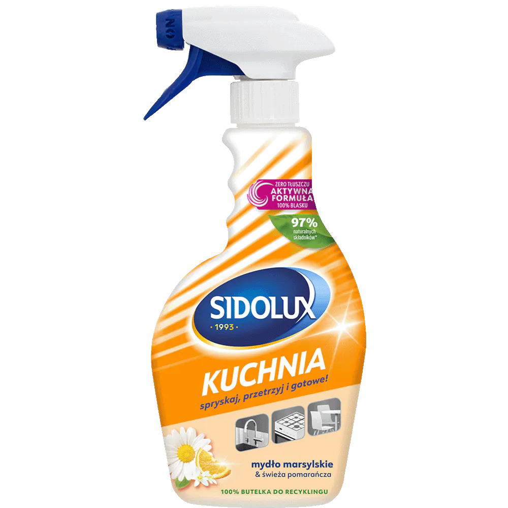 Sidolux Mydło Marsylskie i Świeża Pomarańcza - Kuchnia Płyn do czyszczenia 500 ml
