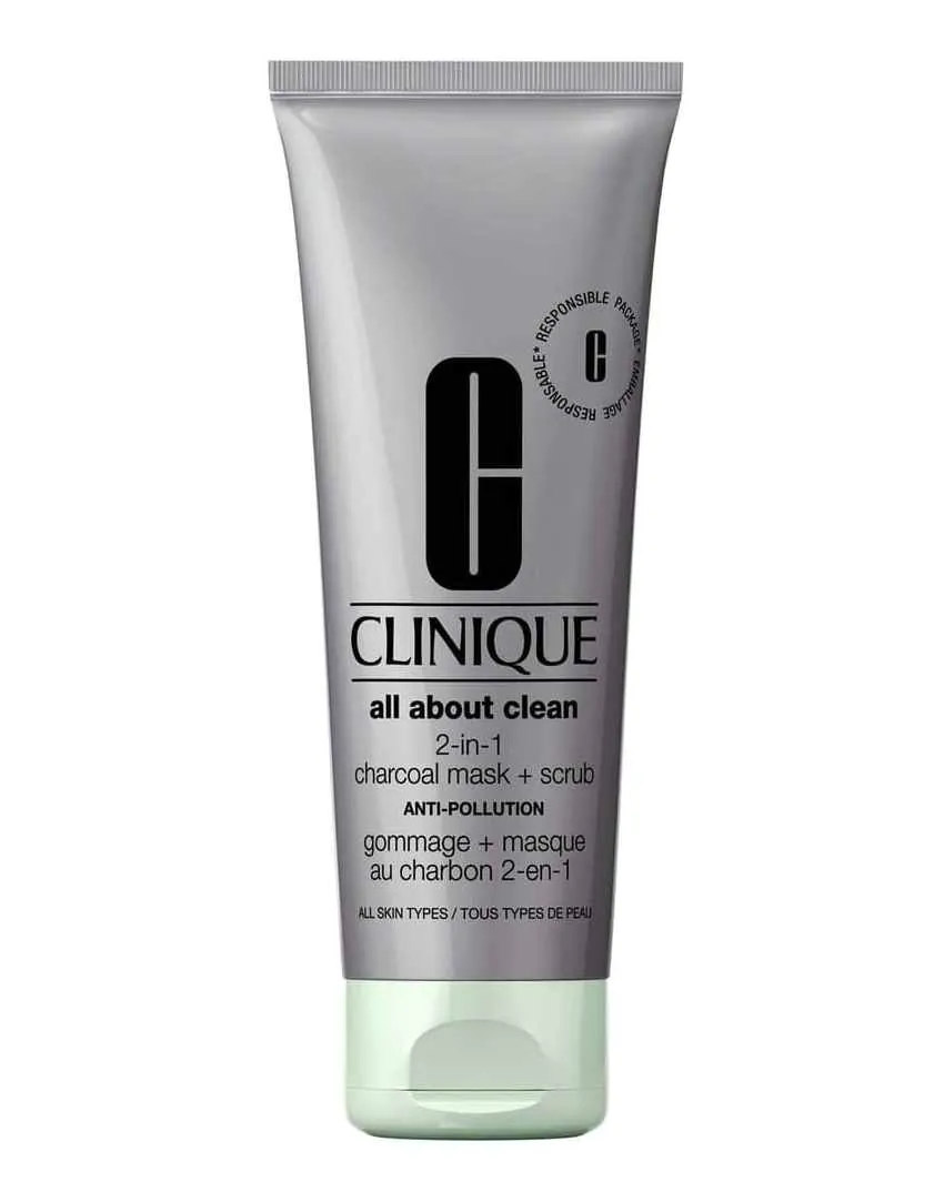 Clinique All About Clean Charcoal Clay Mask + Scrub Maska-peeling do twarzy