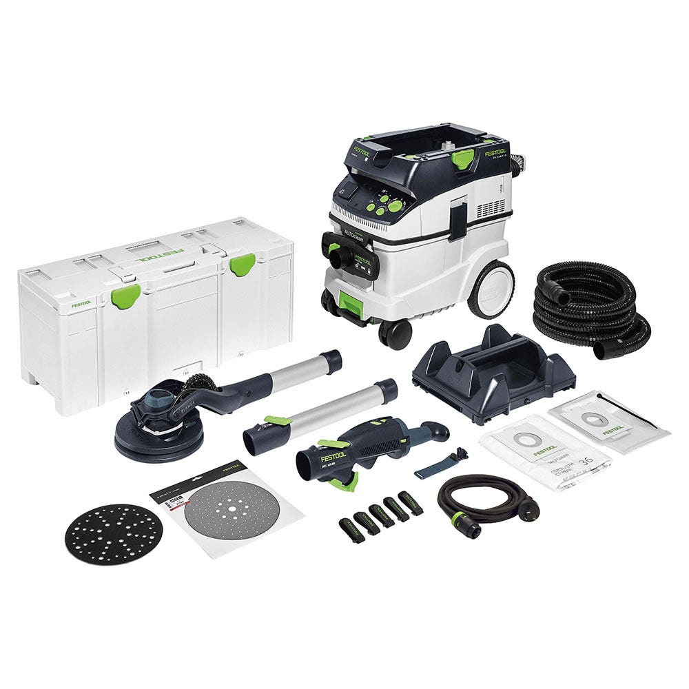 Lixadeira para placas de gesso FESTOOL PLANEX de 400 W e 225 mm com sistema de extração de pó classe M 576702