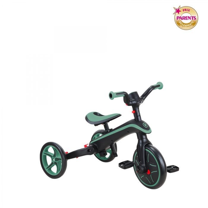 Triciclo Globber EXPLORER 4 em 1 Conversível e Dobrável - Verde Oliva