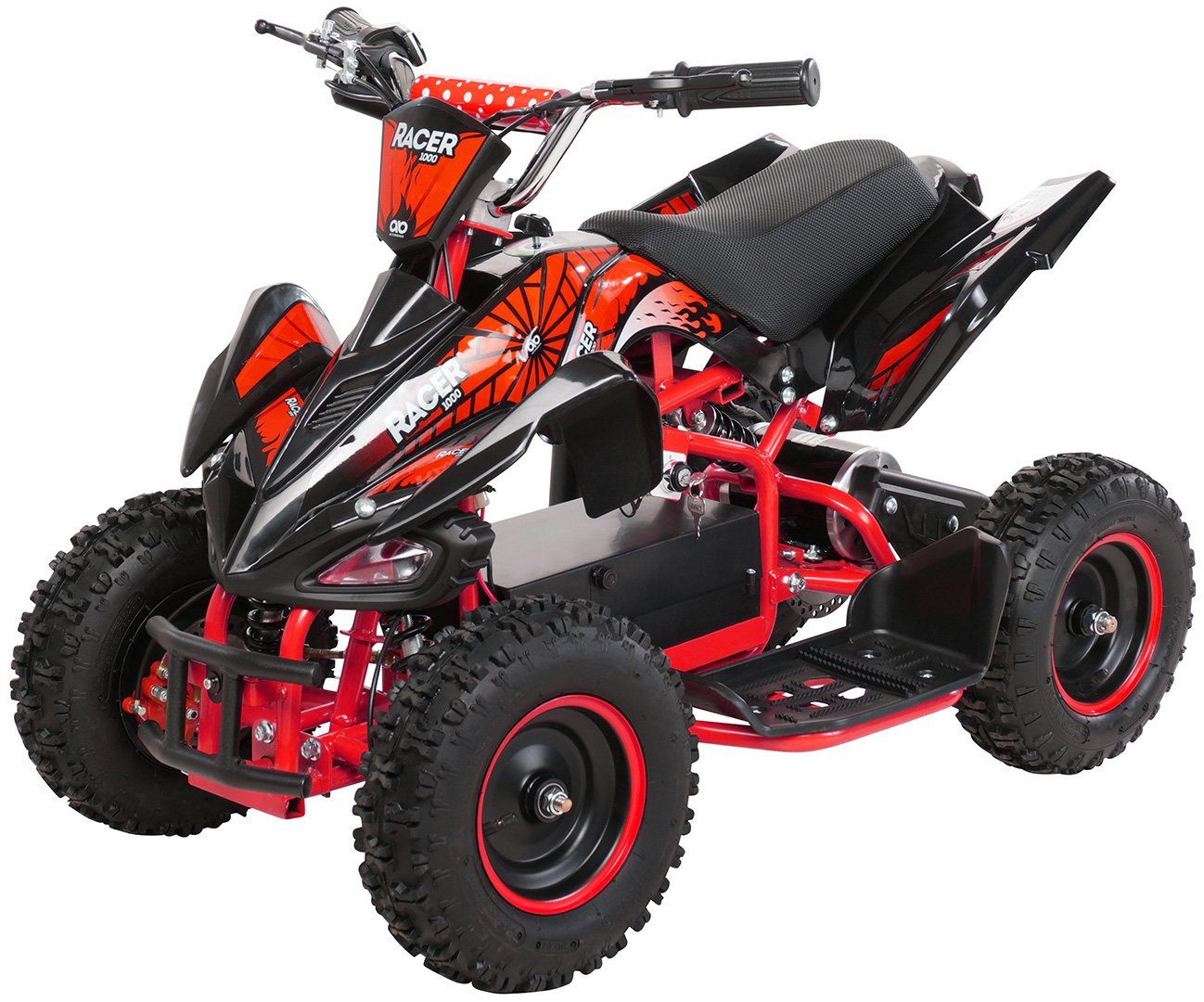 Actionbikes Motors Elektrische Kinderquad Mini Elektrische Kinderquad Racer 1000 W 36 V, draagvermogen 50 kg, (1 stuk), tot 50 kg - schijfremmen - Veiligheidsvoetschakelaar