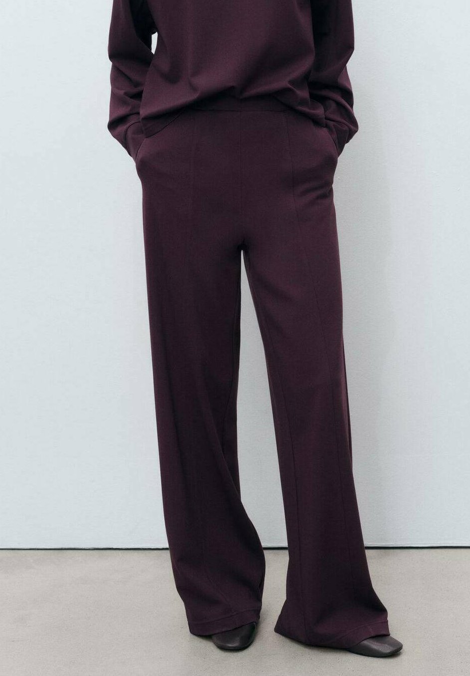 Mango JOGGER CON VITA ELASTICA - Pantaloni della tuta - bordeaux