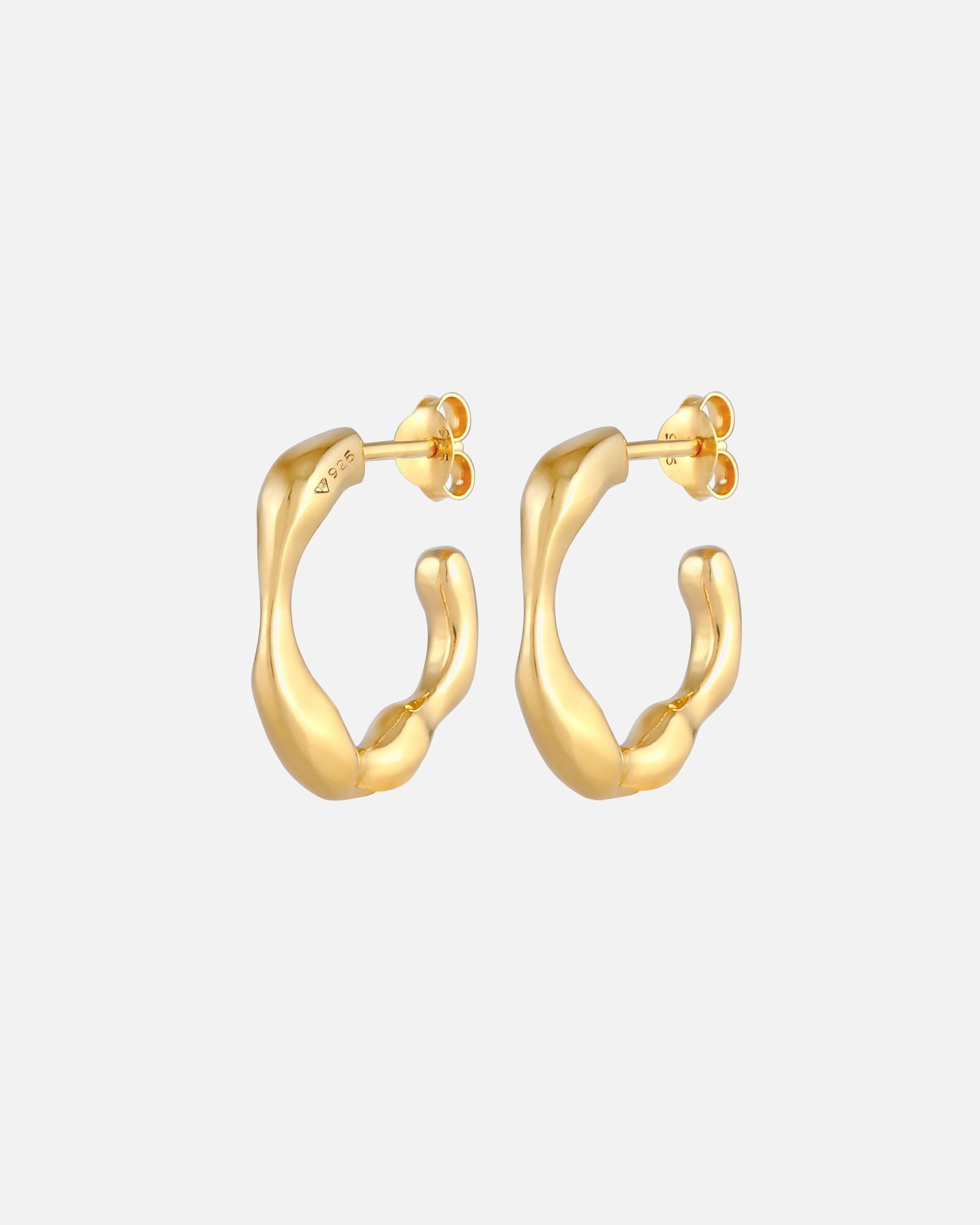 Elli PREMIUM Elli PREMIUM Boucles d'oreilles Femmes Créoles Texture Déclaration Élégante en argent sterling 925