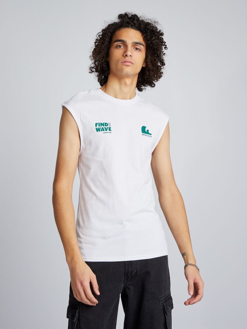 Regata estampada - BRANCA