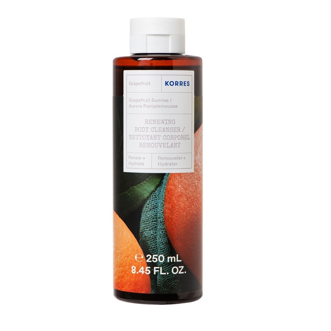 Korres gel za tuširanje s mirisom grejpa i izlaskom sunca, obnavljajući gel za čišćenje tijela - 250 ml