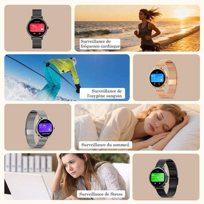 Smartwatch da donna con schermo da 1,26