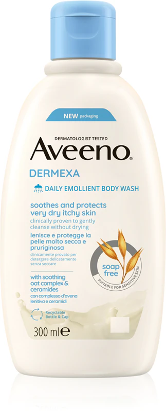 Aveeno Dermexa Daily Emolient Body Wash gel de banho calmante