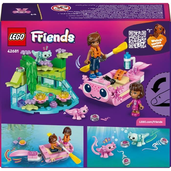 LEGO Friends 42681 Le Bateau d’Aventures Axolotl - Jeu de Construction 5 ans - Figurines