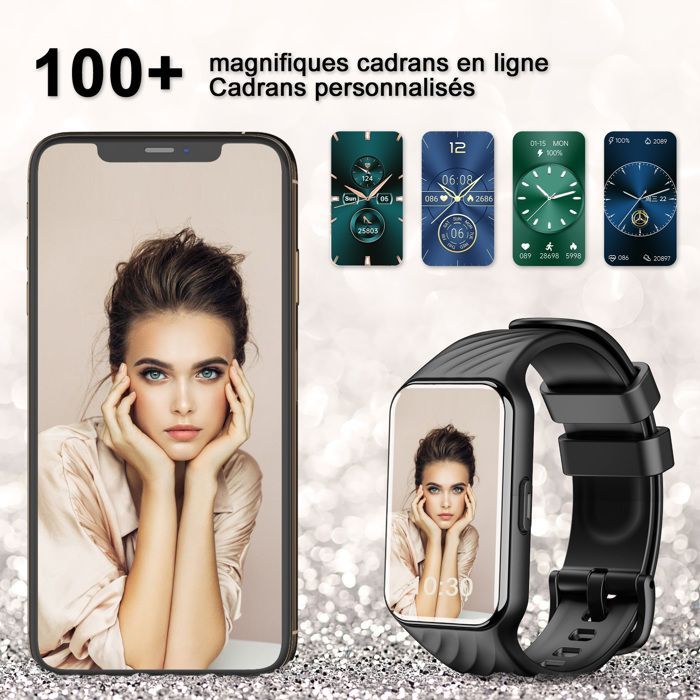 Blackview Sport Smartwatch - 2 bandjes - Compatibel met Android, iOS, Huawei, Xiaomi, Samsung - Zwart