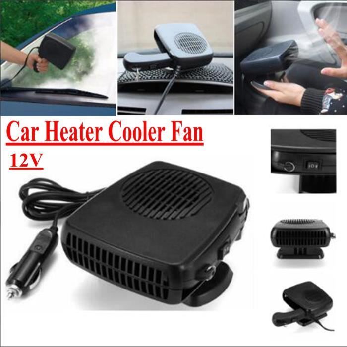 2 en 1 200w Réchauffeur de Voiture Ventilateur de Pare-brise Désembuage Dégivreur Chauffage 12V DC