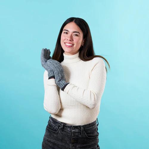 Cabaia Guantes de ginebra cremosos, gris gris