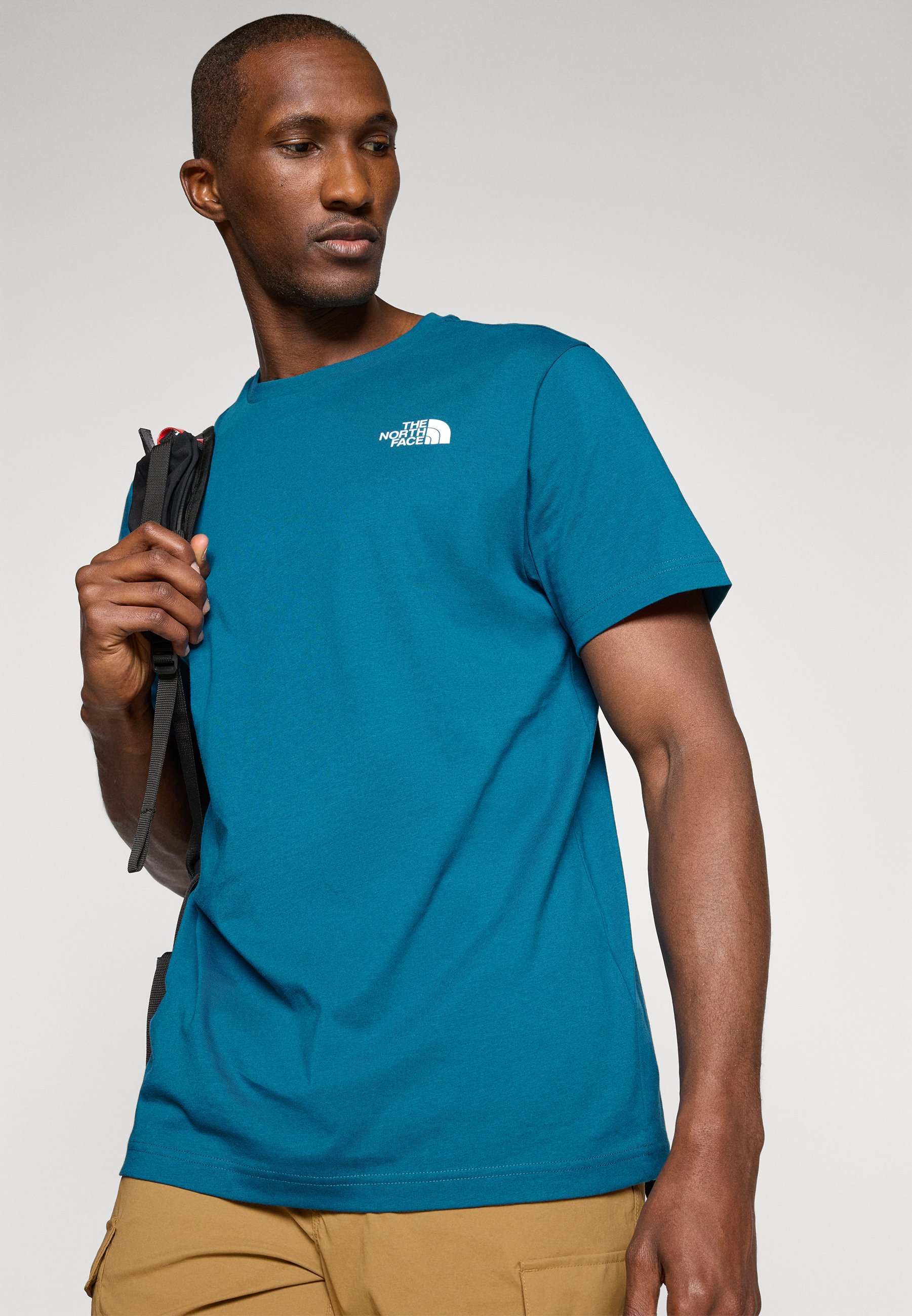 The North Face M SS BOX NSE TEE - T-shirt met print - minerale inkt/rood