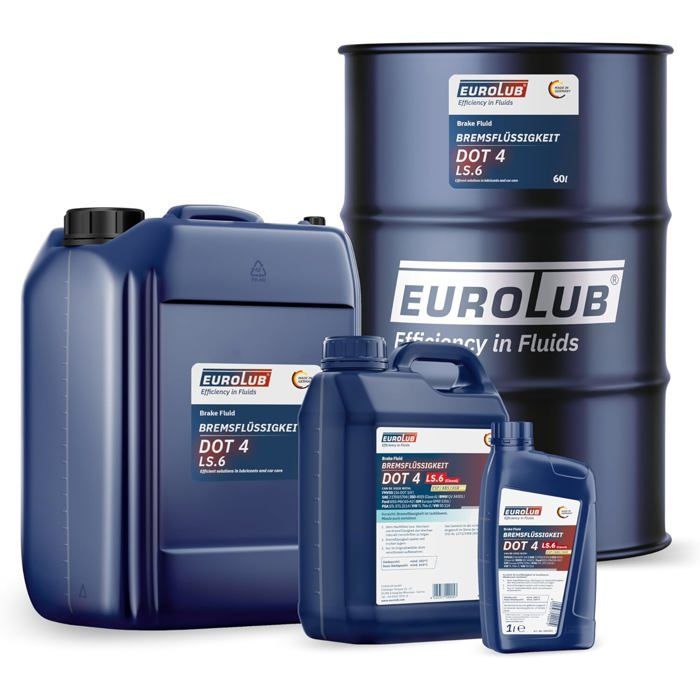 EUROLUB DOT4 LS.6 Brake Fluid, 5 Liters, Low Viscosity